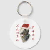Scottish Deerhound Santa Paws Schlüsselanhänger (Rückseite)