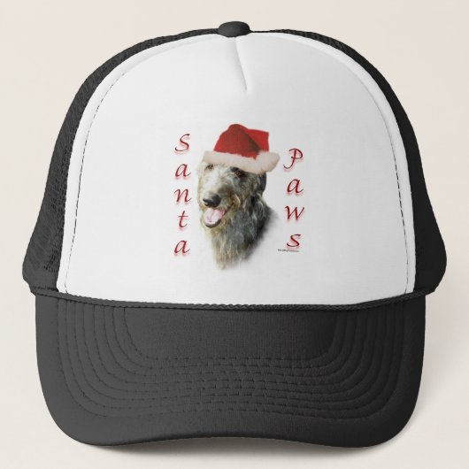 Scottish Deerhound Santa Paws Truckerkappe (Vorderseite)