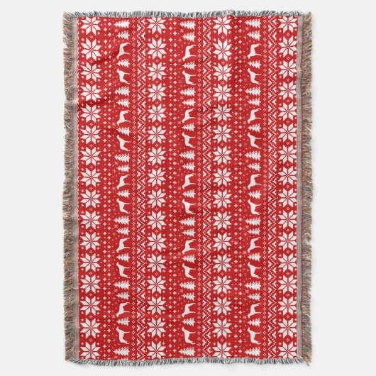 Scottish Deerhound Silhouetten Christmas Pattern Decke (Vorderseite Vertikal)