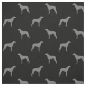Scottish Deerhound Silhouetten Grau und Black Stoff (Muster)