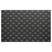 Scottish Deerhound Silhouetten Grau und Black Stoff (Fat Quarter (45,7 x 55,9 cm))