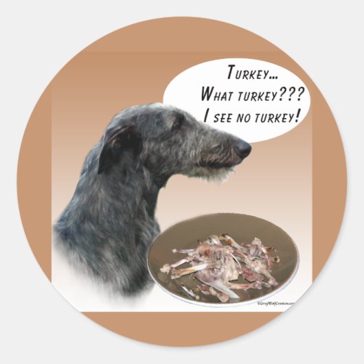 Scottish Deerhound Türkei Runder Aufkleber (Vorderseite)