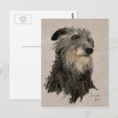 Scottish deerhound Twilight Postkarte (Vorne/Hinten)