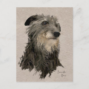 Scottish deerhound Twilight Postkarte