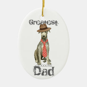 Scottish Deerhound Vater Keramik Ornament