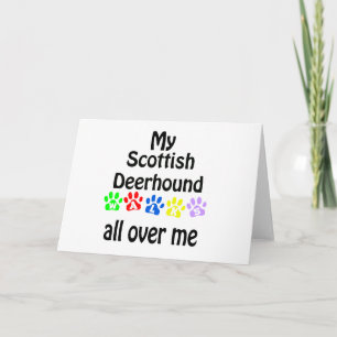 Scottish Deerhound Walks Design Feiertagskarte