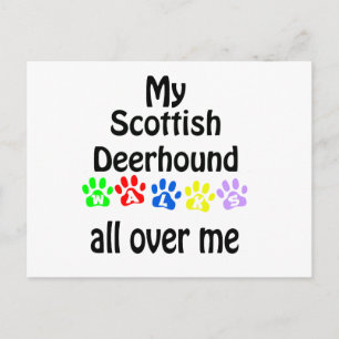 Scottish Deerhound Walks Design Postkarte