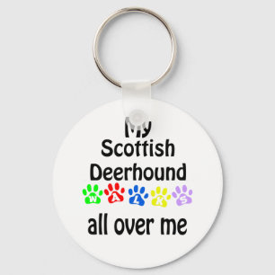 Scottish Deerhound Walks Design Schlüsselanhänger