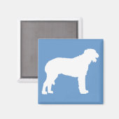 Scottish Deerhound (weiß) Magnet (Vorderseite/Rückseite)