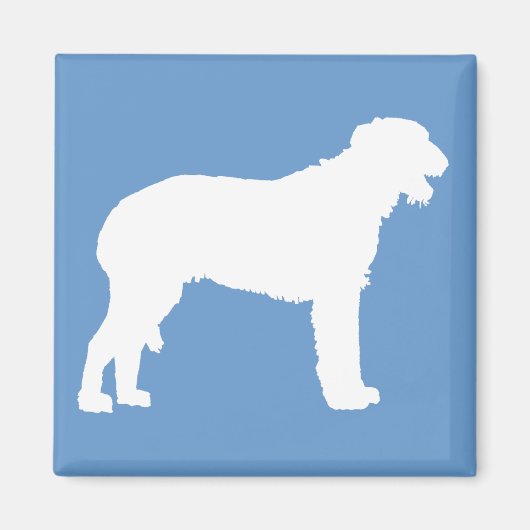 Scottish Deerhound (weiß) Magnet (Vorne)