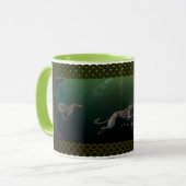 Scottish Deerhounds und weiße Hirsch-Tasse Tasse (Vorderseite Links)