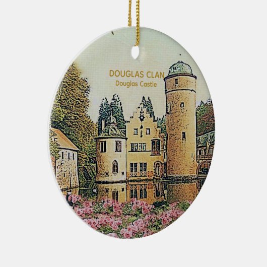 Scottish Douglas Clans Castle Christmas Keepake Keramik Ornament (Rechts)