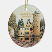 Scottish Douglas Clans Castle Christmas Keepake Keramik Ornament (Links)