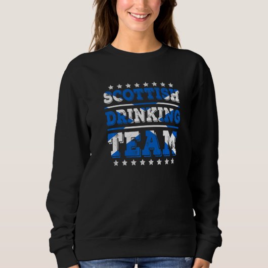 Scottish Drinking Team Scotland Flag Drink Sweatshirt (Vorderseite)