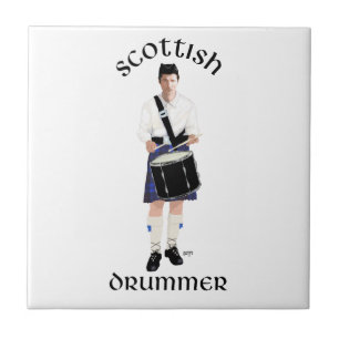 Scottish Drummer - Blue Kilt Fliese