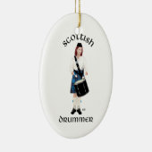 Scottish Drummer - Blue Kilt Keramikornament (Rechts)