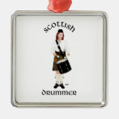 Scottish Drummer - Butterscotch Silbernes Ornament (Vorne)