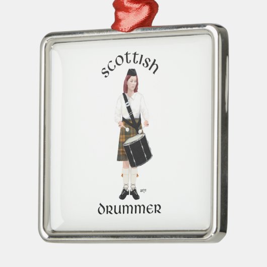 Scottish Drummer - Butterscotch Silbernes Ornament (Links)