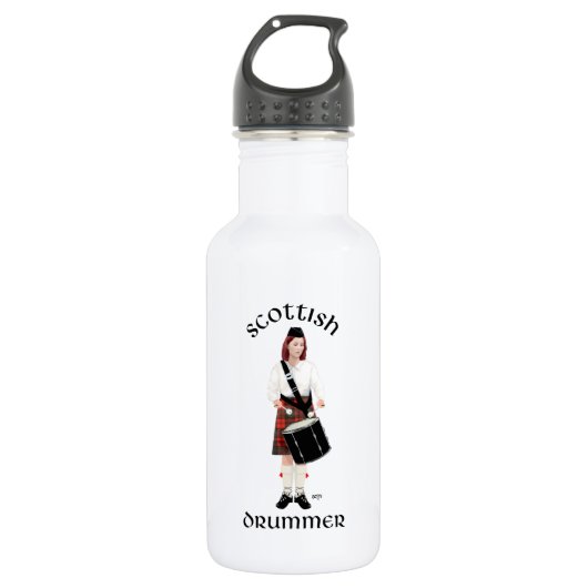 Scottish Drummer - Female Edelstahlflasche (Vorderseite)