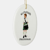 Scottish Drummer - Green Kilt Keramikornament (Rechts)