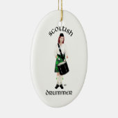 Scottish Drummer - Green Kilt Keramikornament (Rechts)
