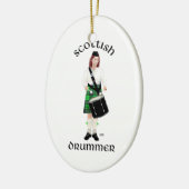 Scottish Drummer - Green Kilt Keramikornament (Links)