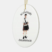 Scottish Drummer - Red Kilt Keramik Ornament (Links)