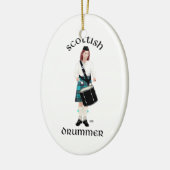 Scottish Drummer - Türkis Keramik Ornament (Links)