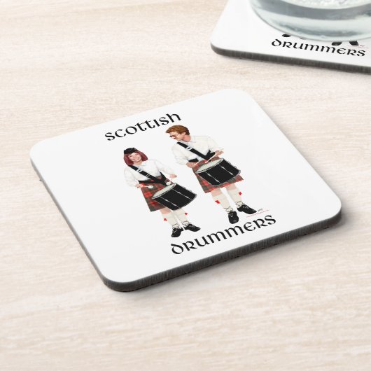 Scottish Drummers Getränkeuntersetzer (Linke Seite)
