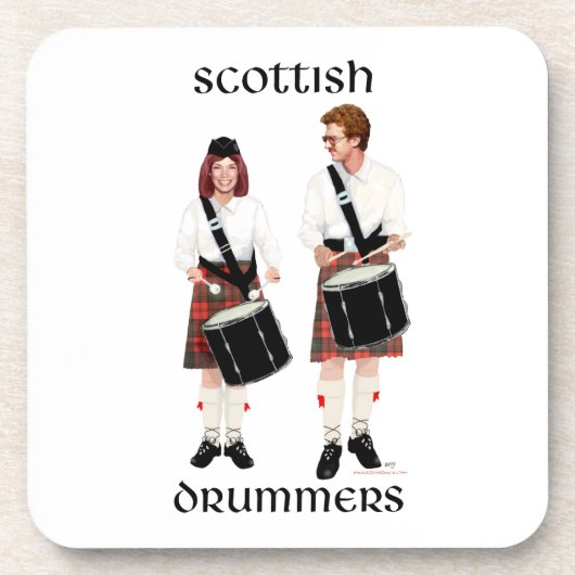 Scottish Drummers Getränkeuntersetzer (Vorderseite)