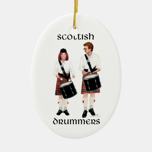 Scottish Drummers Keramik Ornament (Vorne)