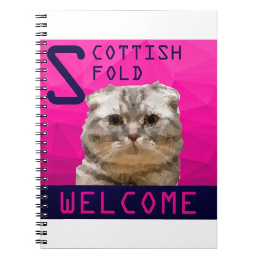 Scottish-Falte Notizblock (Vorderseite)