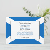 Scottish Flag, Flag of Scotland Wedding Einladung (Stehend Vorderseite)