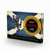 Scottish Flag Foto Block & Scotland / Name Abzeich (Rechts)