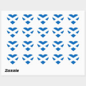 Scottish Flag Heart Sticker (Blatt)
