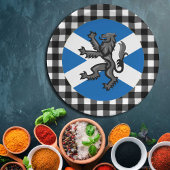 Scottish Flag Plate, Rampant, kariert, Schottland Pappteller