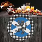 Scottish Flag Plate, Rampant, kariert, Schottland Pappteller