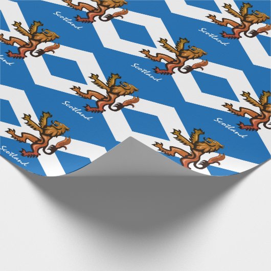 Scottish Flag, Rampant & Scotland Gaben /sport fan Geschenkpapier (Ecke)