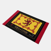 Scottish Flag & Rampant, Scotland House / Patriots Fußmatte (Schrägansicht)
