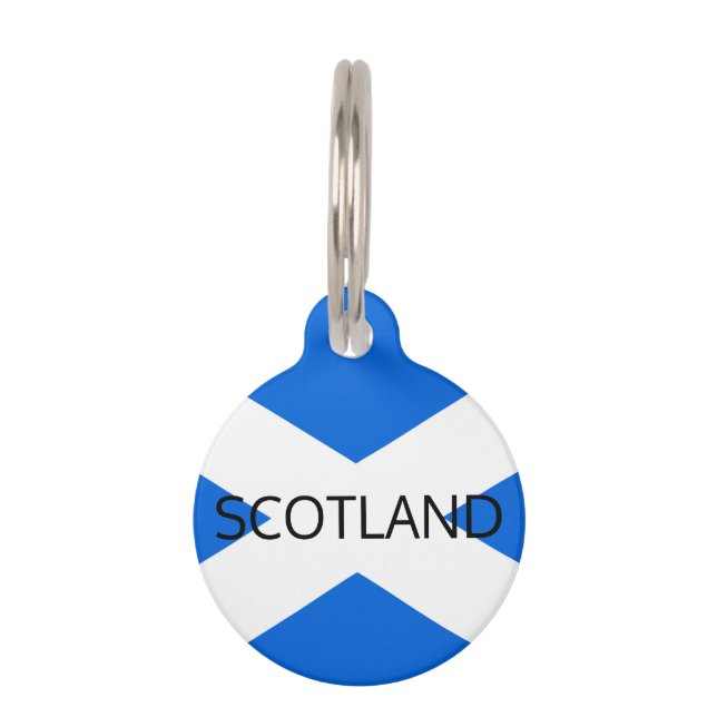 Scottish Flag Scotland Customizable ptcc Haustiermarke (Vorderseite)