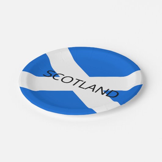 Scottish Flag Scotland ppcn Pappteller (Schrägansicht)