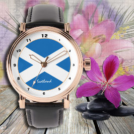 Scottish Flag watch, Scotland patrios / fashion Armbanduhr