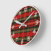 Scottish Flannel Runde Wanduhr (Winkel)