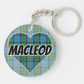 Scottish Flash Clan MacLeod von Harris Tartan Hear Schlüsselanhänger (Rückseite)