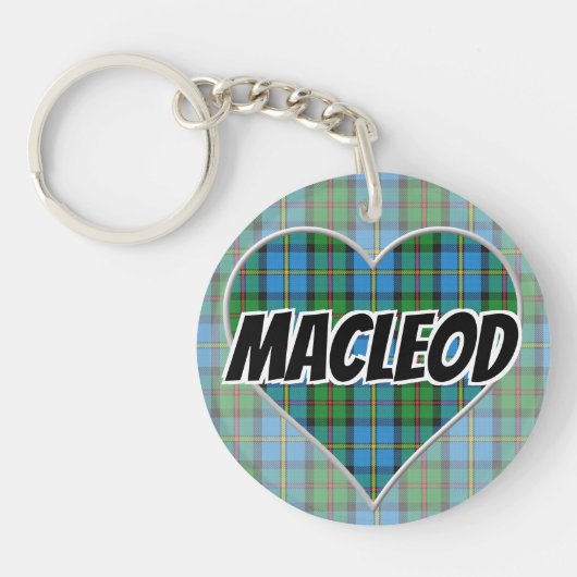 Scottish Flash Clan MacLeod von Harris Tartan Hear Schlüsselanhänger (Vorderseite)