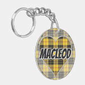 Scottish Flash Clan MacLeod von Lewis Tartan Heart Schlüsselanhänger (Vorderseite links)