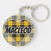 Scottish Flash Clan MacLeod von Lewis Tartan Heart Schlüsselanhänger (Rückseite)