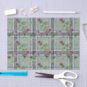 Scottish Floral and Tartan Series Design 15 Seidenpapier (Handwerk)