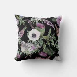 Scottish Floral & Bird Kissen