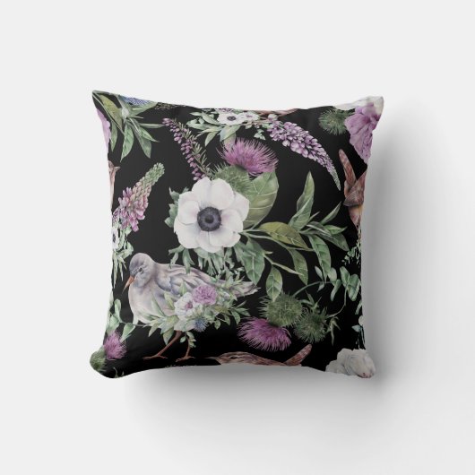 Scottish Floral & Bird Kissen (Vorderseite)